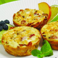 Recept van Miniquiche met bacon op Receptenenzo