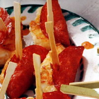Recept van Chorizo kabeljauw spiesjes op Receptenenzo